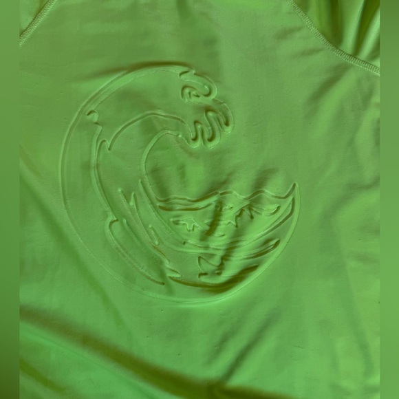 Reef Legends Boys XL 16 Rash Guard Lime Green Wave Sun Shirt UPF 50+ Performance - Picture 5 of 11